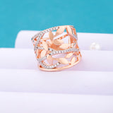 Cutwork Design American Diamond Gems Adorned Ring