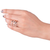 Cutwork Design American Diamond Gems Adorned Ring