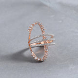 Rose Gold Plated Designer Inspired Ring