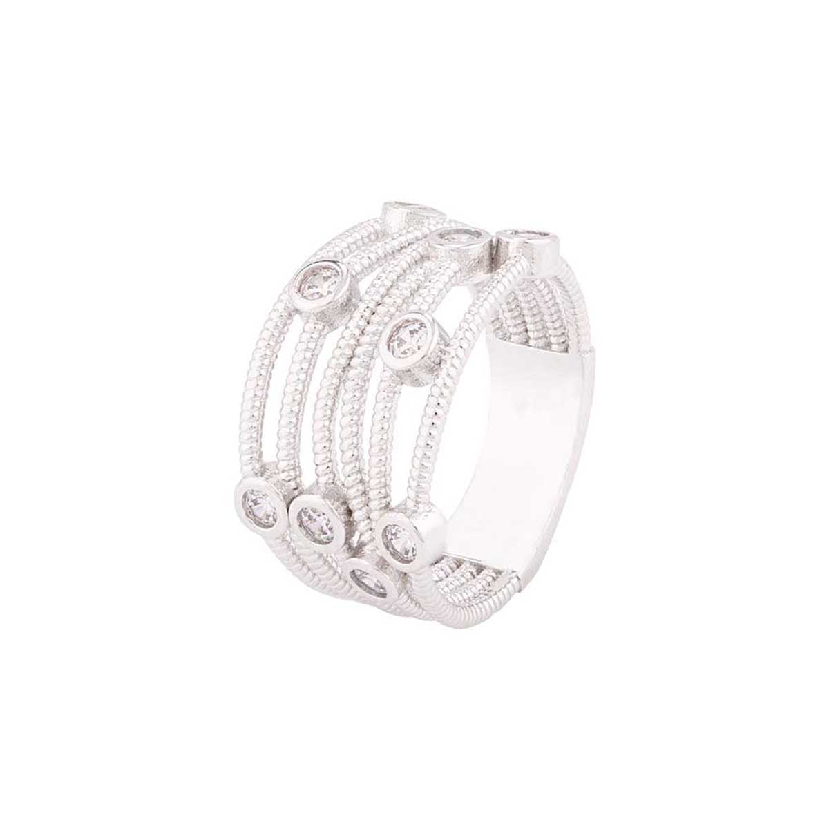 Silver Plated Designer Inspired Ring