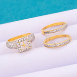 Set of Three Zircons Embellished Ring