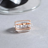 Zircon Gems Adorned Band Ring