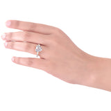 Heart Motif American Diamond Gems Ring