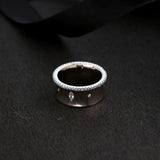 Smooth Surface Silver Plated Band Ring