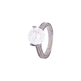 Round Cut American Diamond Gemstone Adorned Ring