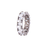 Irregular Cut American Diamond Gems Adorned Ring