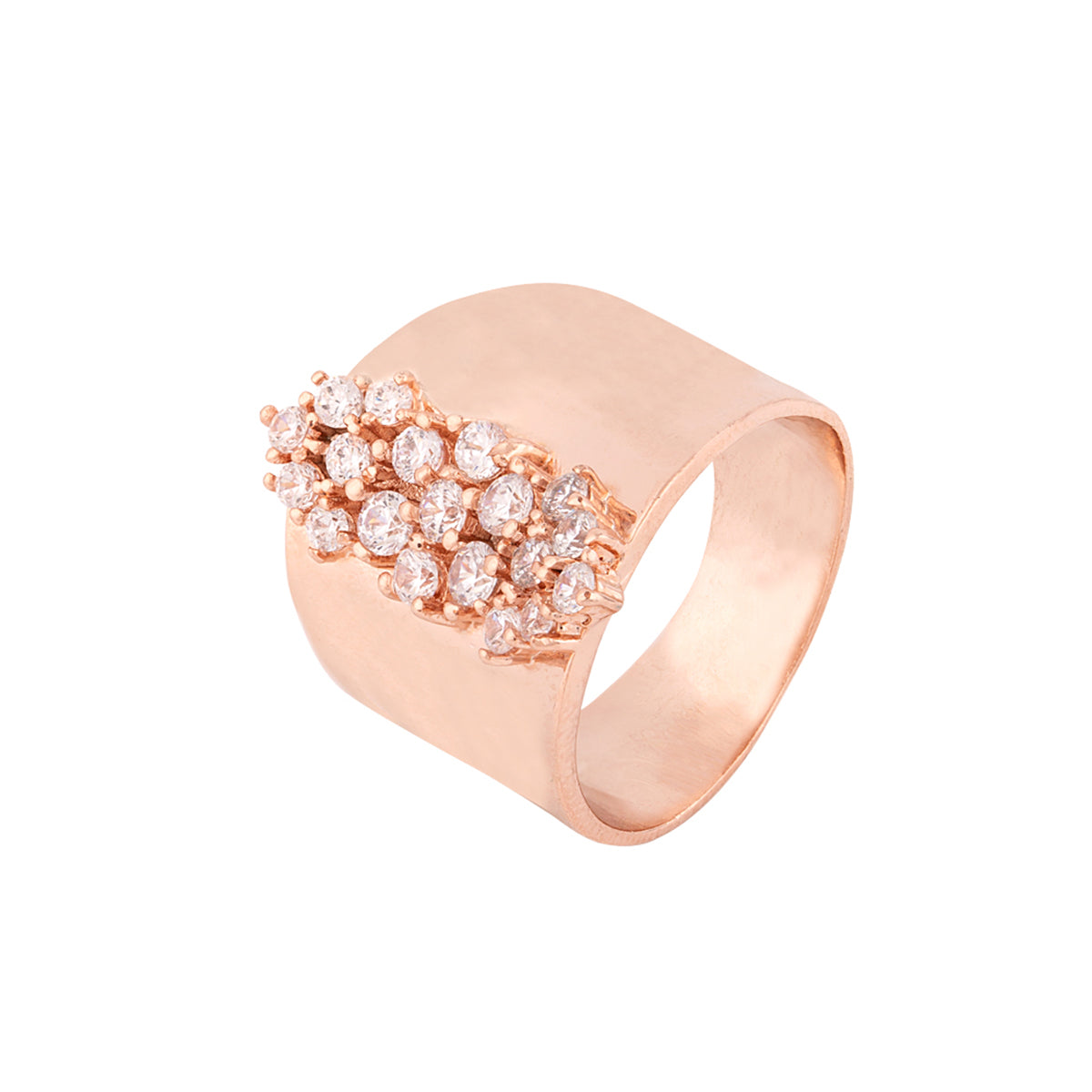 Grapevine Design American Diamond Gems Adorned Ring