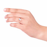 Round Cut American Diamond Gem Adorned Ring