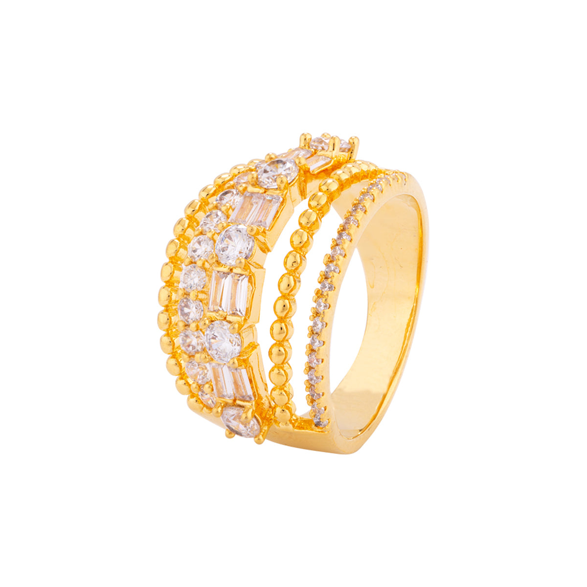 American Diamond Gems Adorned Women's Ring
