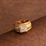 Heavily Embellished Three Piece Ring