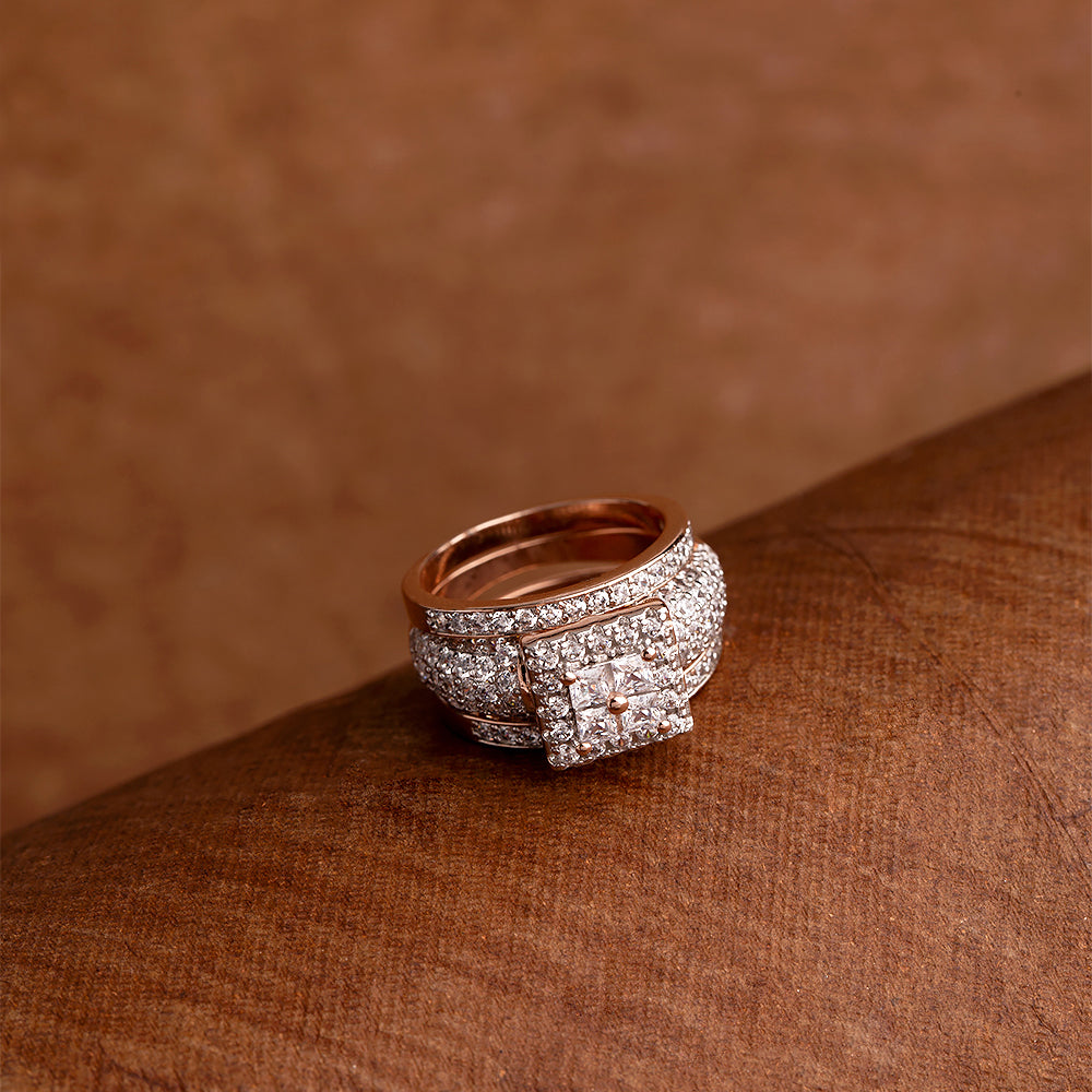 Three Piece Heavily Embellished Ring – VOYLLA