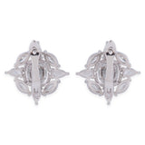 Rhodium Plated American Diamond Stud Earrings