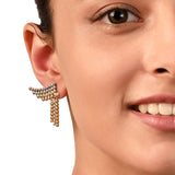 Shiny CZ Line Earrings