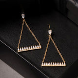 CZ Stylish Silver Plated Earrings