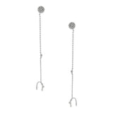 Silver Plated Long Dangling Earrings