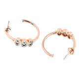 Rose Gold CZ Loop Earrings