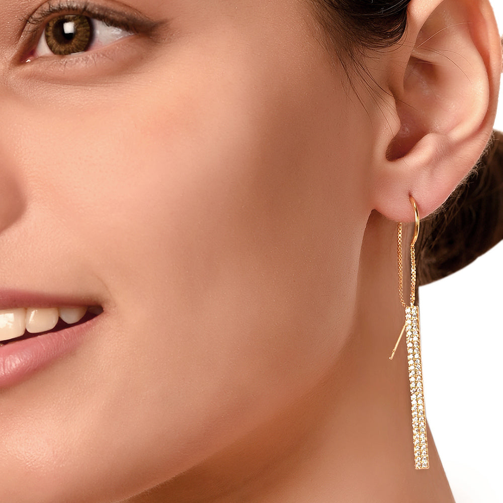 CZ Gold Plated Beautiful Earrings