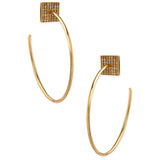 Stylish Gold Plated Loop Earrings