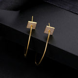 Stylish Gold Plated Loop Earrings
