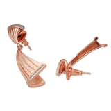 Rose Gold Plated Stylish Earrings