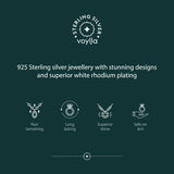 Sterling Silver CZ Embellished Drop-Shape Pendant Set