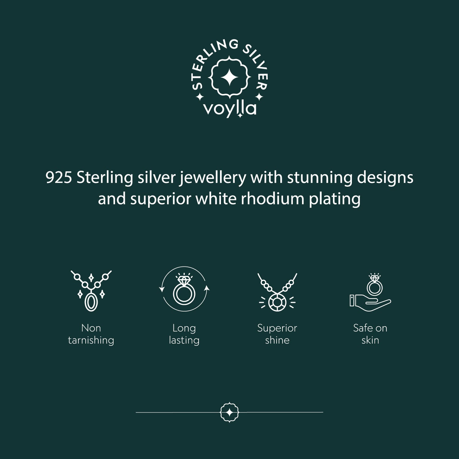 925 Sterling Silver CZ Star Shaped Pendant with Chain