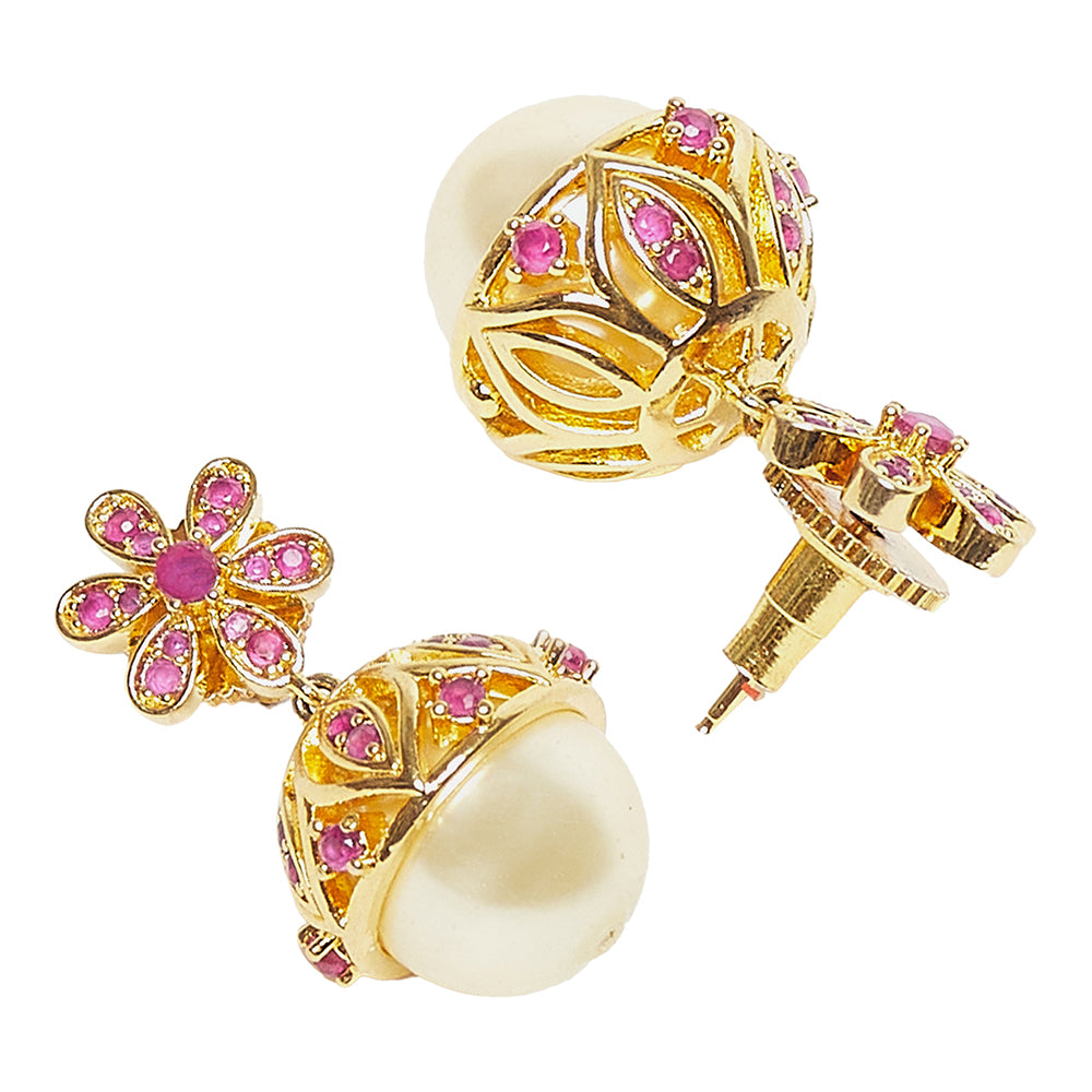 Pretty Jhumki Earrings with Gold Plating
