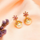 Pretty Jhumki Earrings with Gold Plating