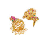 Gold Tone Jhumki Earrings