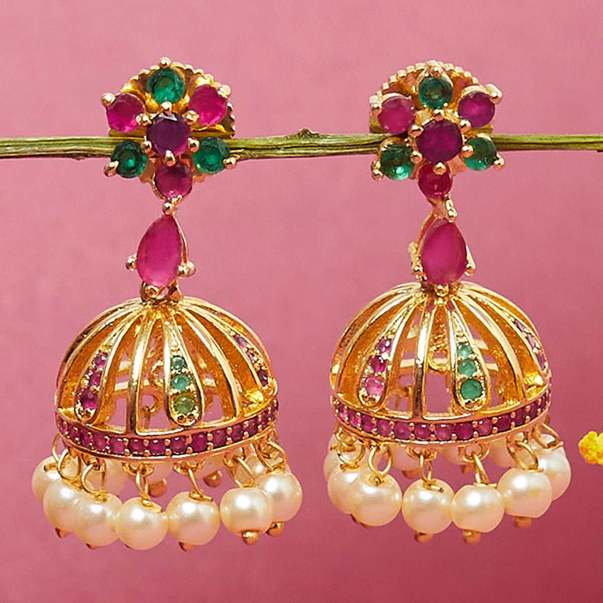Traditional Style Jhumka Drop Earrings – VOYLLA