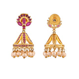 Dainty Gold Plated Jhumki Earrings