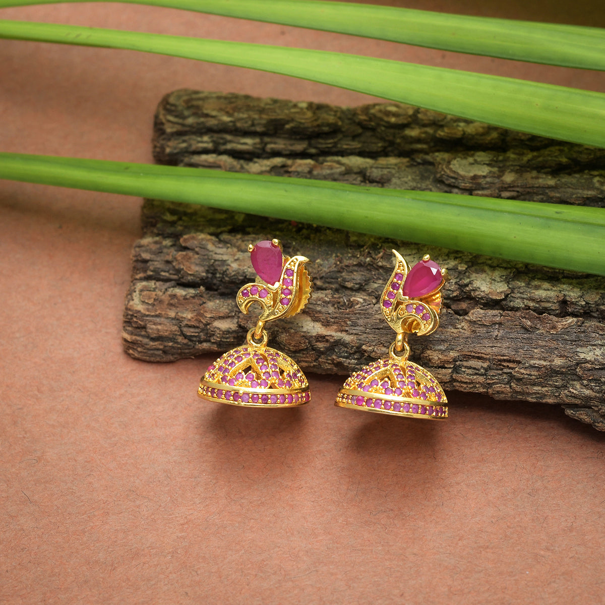 Abhira Floral Jhumka Earrings – VOYLLA