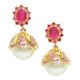 Pearl Beads Studded Gold Toned Jhumki's Pair