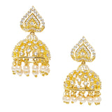 Pearl Beads Embellished Astonishing Jhumki Earrings Pair