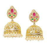 Graceful Gold Plated Jhumki Earrings