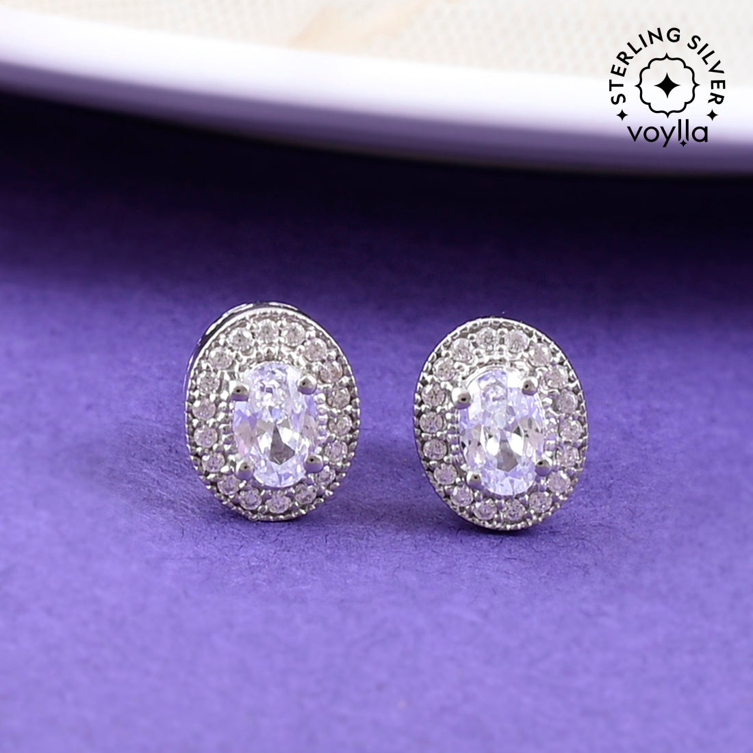 Buy quality 925 Silver Cz Stone Hanging Earrings in Ahmedabad