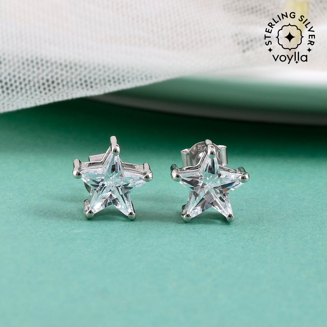 CLARA 925 Sterling Silver Swiss Zirconia Daisy Earring With Screw Back  Gift Buy CLARA 925 Sterling Silver Swiss Zirconia Daisy Earring With Screw  Back Gift Online at Best Price in India  Nykaa