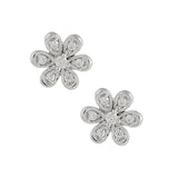 925 Sterling Silver Floral Stud Earrings