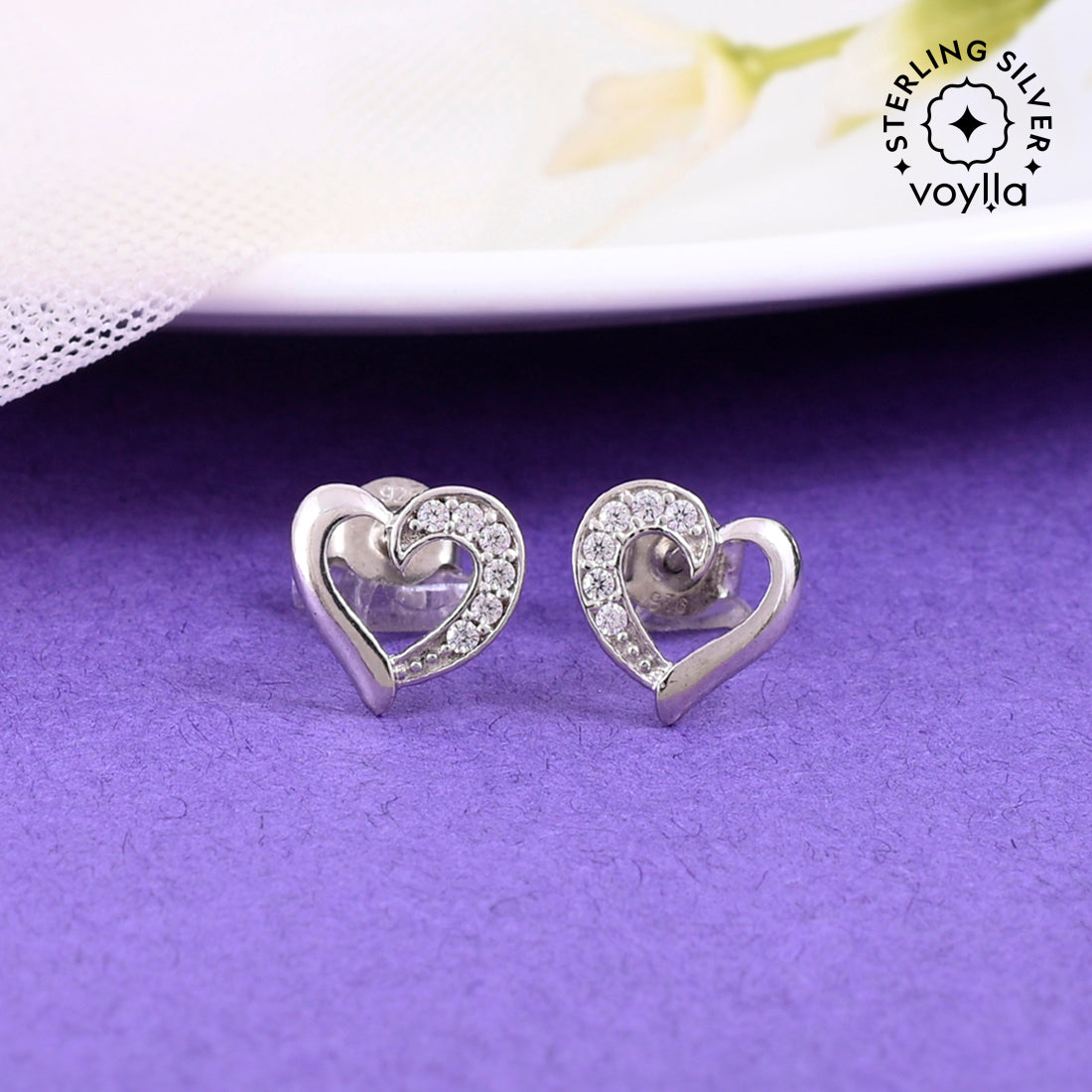 Real diamonds party wear romantic love heart shaped diamond and gold stud  earrings at Rs 20000/pair | diamond earrings in Gwalior | ID: 26449979591