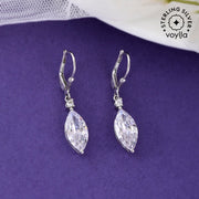 925 Sterling Silver Leafy Drop Earrings