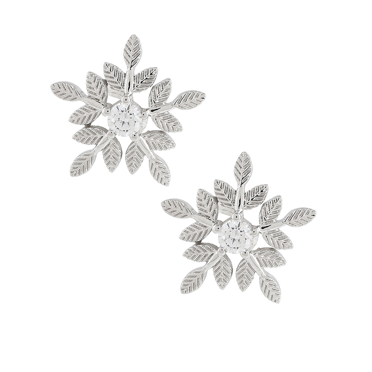 925 Sterling Silver Snowflakes Earrings