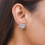 925 Sterling Silver Snowflakes Earrings