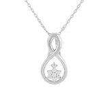 925 Sterling Silver CZ Infinity Pendant with Chain