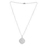 925 Sterling Silver CZ Celtic Knot Pendant with Chain