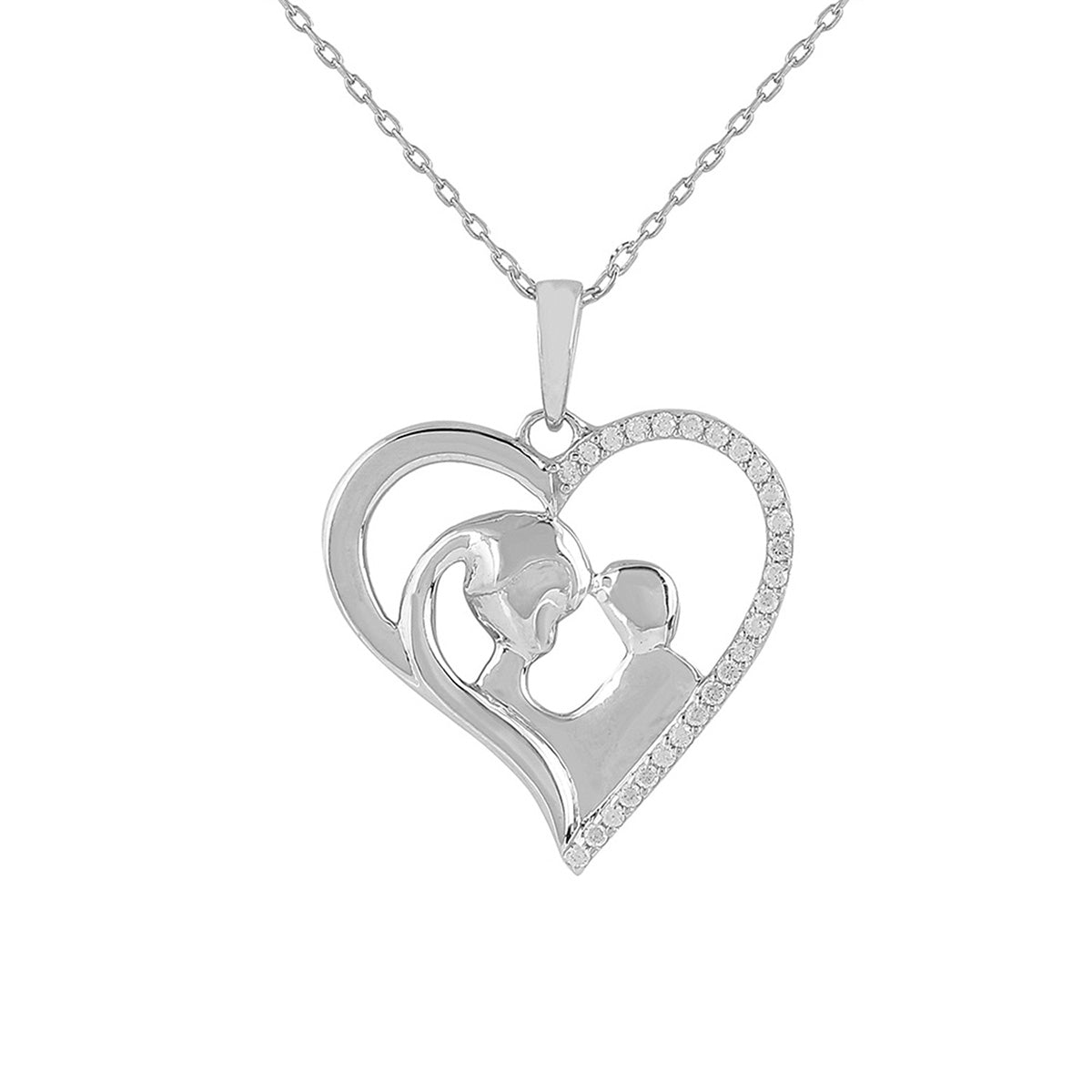 925 Sterling Silver Entwined Heart Pendant