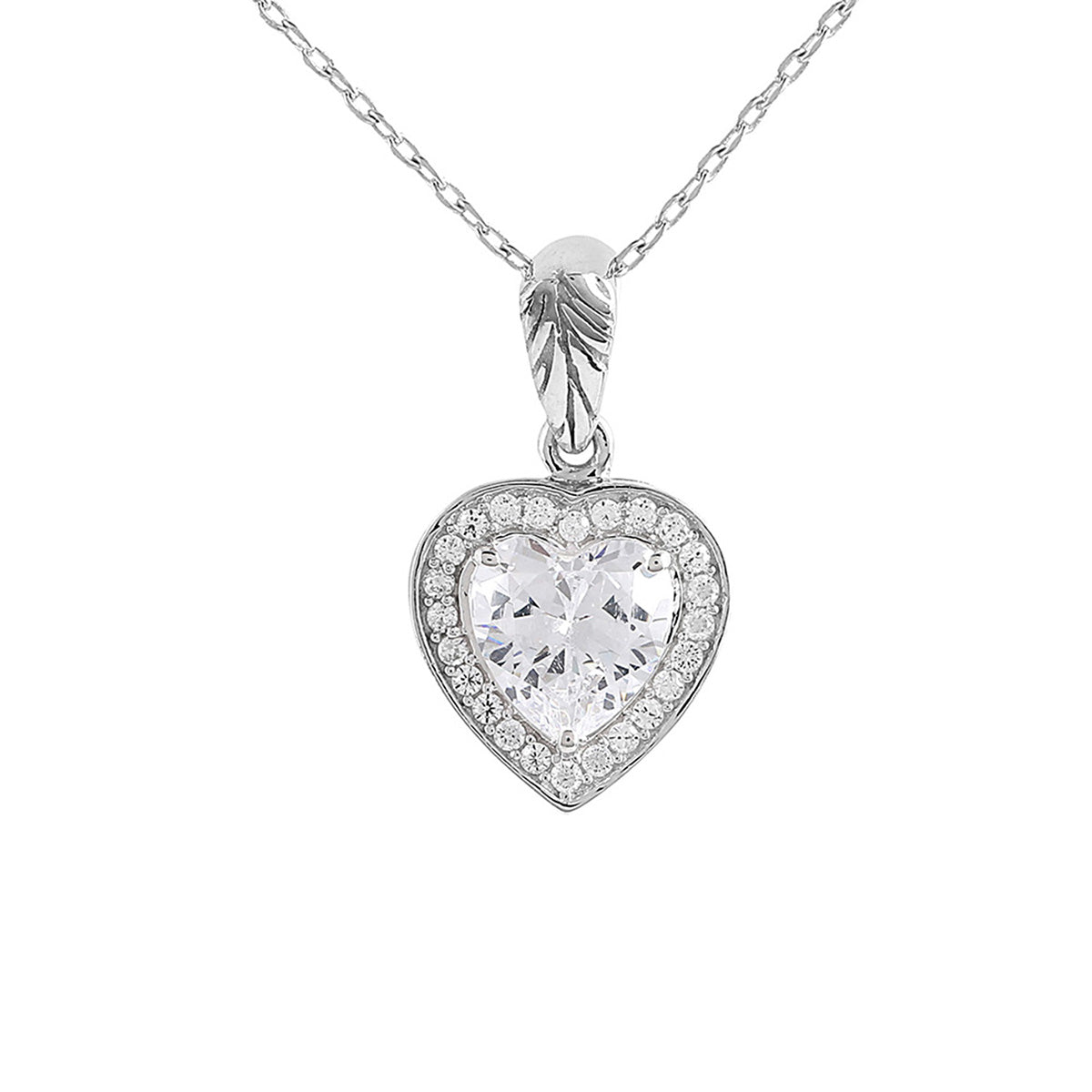 Elegant 925 Sterling Silver CZ Heart Pendant for Any Occasion Voylla