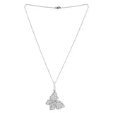 925 Sterling Silver CZ Butterfly Designed Pendant with Chain