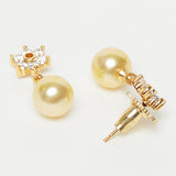 Elegant Drop Earrings with Pearls