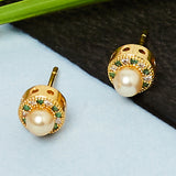 Gems and Faux Pearls Earrings