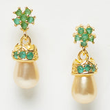 Earring Pair Studded With Sparkling CZ & Pearl Beads